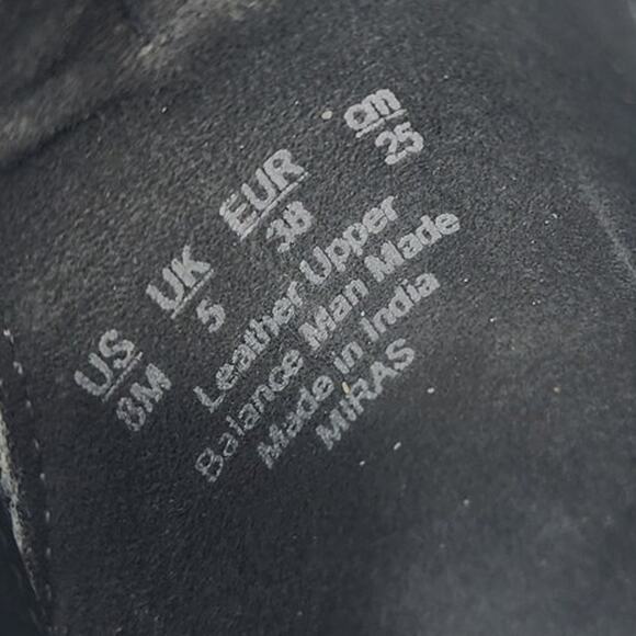 Franco Sarto Miras Black Leather Square Toe Sandals Size 8 - Picture 7 of 7